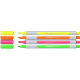 SCHNEIDER Szövegkiemelő toll készlet, 1-4 mm, SCHNEIDER "Shine-Up", 4 különböző szín