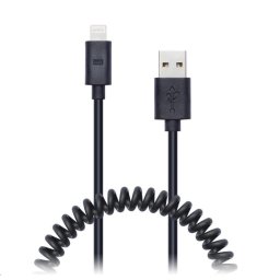 CONNECT IT Wirez Apple Lightning - USB spirál hajlékony kábel, 1, 2 m, fekete