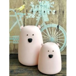 Rabbit & Friends Touch lámpa mackó | rózsaszín