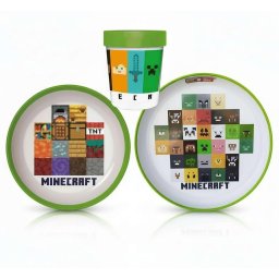 Minecraft étkészlet szett/3db, csúszásmentes prémium minőség