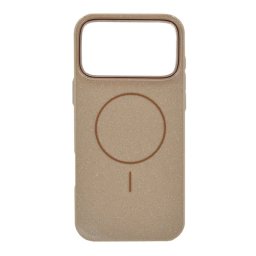 Szilikon telefonvédő (műanyag hátlap, kameravédő, MagSafe, csillogó) BARNA Apple iPhone 17 Pro Max