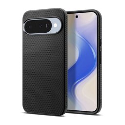 SPIGEN LIQUID AIR szilikon telefonvédő (ütésállóság, légpárnás sarok, rombusz) FEKETE Google Pixel 10, Pixel 10 Pro