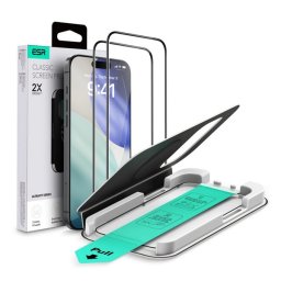 ESR ULTRAFIT képernyővédő üveg 2db (2.5D, 9H + segédkeret) ÁTLÁTSZÓ Apple iPhone 17 Pro Max
