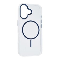 Szilikon telefonvédő (műanyag hátlap, kameravédő, MagSafe, légpárnás sarok) SÖTÉTKÉK Apple iPhone 17