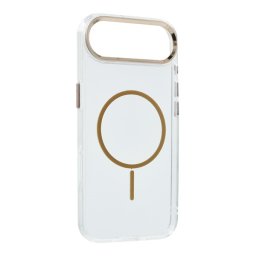 Szilikon telefonvédő (műanyag hátlap, kameravédő, MagSafe, légpárnás sarok) ARANY Apple iPhone Air