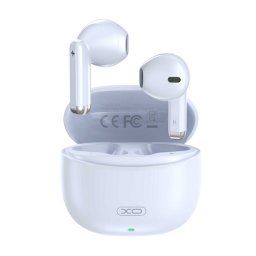 XO bluetooth fülhallgató SZTEREO (v5.3, TWS, mikrofon + töltőtok) VILÁGOSKÉK