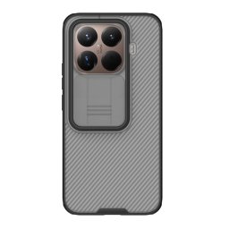 NILLKIN CAMSHIELD PRO szilikon telefonvédő (ütésállóság, kameravédő, csíkos) ÁTLÁTSZÓ/FEKETE