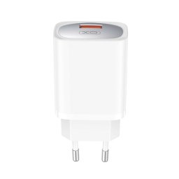 XO CE19 hálózati töltő USB aljzat (18W, PD gyorstöltő) FEHÉR