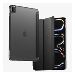 SPIGEN LIQUID AIR szilikon tok (aktív FLIP, oldalra nyíló, TRIFOLD, asztali tartó) FEKETE Apple IPAD Pro 11 (2025), IPAD Pro 11 (2024)