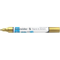 Dekormarker, akril, 4 mm, SCHNEIDER "Paint-It 320", arany