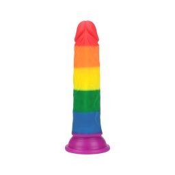 Lovetoy Prider - élethű dildó - 19 cm (szivárvány)