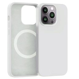 ER POWER szilikon borító CARNEVAL SNAP iPhone 14 Pro készülékhez MagSafe-fel - Fehér