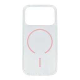 Szilikon telefonvédő (ultravékony, műanyag hátlap, MagSafe, légpárnás sarok) RÓZSASZÍN Apple iPhone 17 Pro