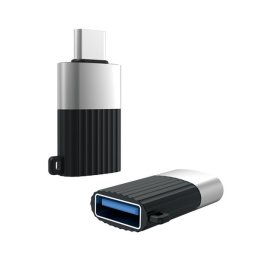 XO adapter (USB aljzat - Type-C, OTG) FEKETE Microsoft Lumia 950 XL, Huawei Nexus 6P, Sony Xperia X Compact (F5321)