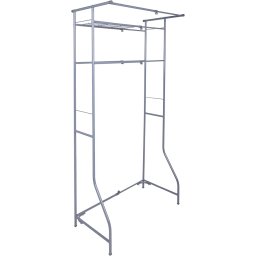 Fém fürdőszobai polc mosógép fölé FIXANO 170x60-90 cm, szürke