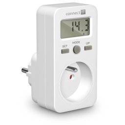 CONNECT IT PowerMeter energiafogyasztás mérő, kijelző, gyermekbiztosíték