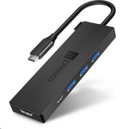 CONNECT IT USB-C hub, 5in1 (USB-C, 3xUSB-A, HDMI), külső, antracit színben