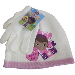 Disney Dr Plüssi Hug White gyerek sapka + kesztyű szett 52 cm
