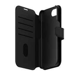 PANZERGLASS CARE TANGO TWO-IN-ONE tok álló, bőr hatású (FLIP, oldalra nyíló, MagSafe, kivehető telefonvédő) FEKETE Apple iPhone 16e