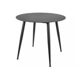 Kerek étkezőasztal RION 90 cm kerámia lappal, fekete márvány