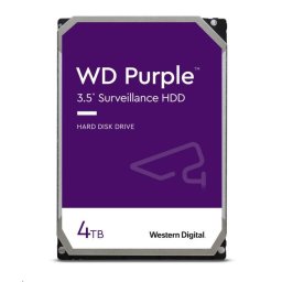 WD PURPLE WD43PURZ 4TB, SATA III 3,5", 256MB, 175MB/s, alacsony zajszint, CMR