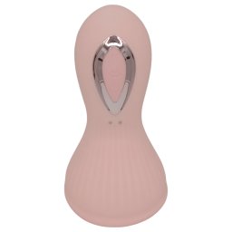 Lonely - akkus, vízálló szívó-nyaló mell vibrátor (pink)
