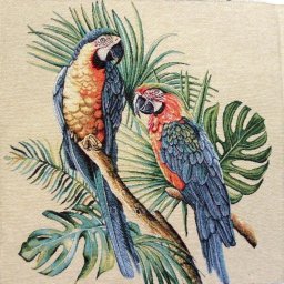 PAPAGÁJ, jacquard párna panel
