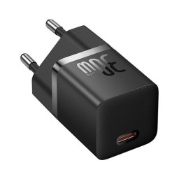 BASEUS hálózati töltő Type-C aljzat (30W, GaN5, PD gyorstöltő) FEKETE