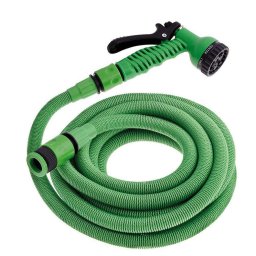 Premium zsugorodó flexibilis locsolószett, 7.5-22.5m, zöld