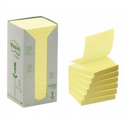 3M POSTIT Öntapadó jegyzettömb, "Z", 76x76 mm, 16x100 lap, 3M POSTIT, sárga