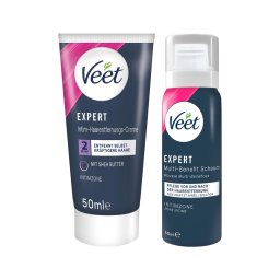 Veet - intim szőrtelenítő krém és hidratáló hab nőknek (2*50 ml)