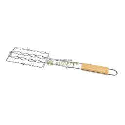 PERFECT HOME 12960 KRÓMOZOTT ZÁRHATÓ KOLBÁSZSÜTŐ GRILLRÁCS 18cm X 8 cm