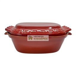 PERFECT HOME 17901 TERRACOTTA AGYAG RÓMAI TÁL 6 LITERES KÍVÜL-BELÜL MÁZAS PIROS