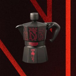Bialetti Kávéfőző 3 személyes Moka Express Stranger Things fekete/piros 5406 Kifutó termék!