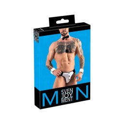 Svenjoyment - férfi pincér tanga jelmez szett (fekete-fehér)