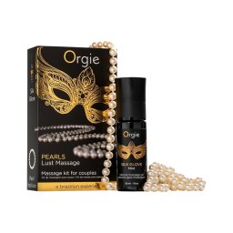 Orgie Pearls Lust - gyöngy nyaklánc és masszázsgél (30 ml)