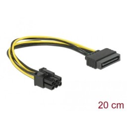Delock tápkábel SATA 15 tűs SATA 15 tűs 6 tűs PCI Express kábelre