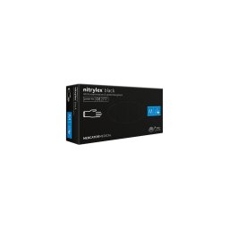 Mercator nitrylex® black fekete orvosi púdermentes nitril kesztyű - M - Fekete