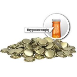 Oxigén Elnyelő Söröskupak 100 Db Arany Színű (2899)