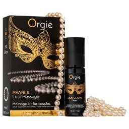 Orgie Pearls Lust - gyöngy nyaklánc és masszázsgél (30 ml)