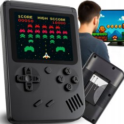 Retro mini hordozható konzol 400 játék 3.0 TV-hez, fekete, RT