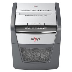 Iratmegsemmisítő, konfetti, 45 lap, REXEL "Optimum AutoFeed 45X"