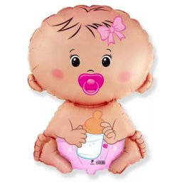 Baby Girl Pink fólia léggömb, lufi 36 cm (MLG320954)