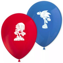 Sonic a sündisznó léggömb, lufi 8 DARABOS 28 cm Nr1
