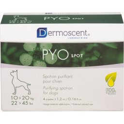 Dermoscent PYOspot 10-20 kg közötti kutyáknak (1.2 ml / pipetta; 4 pipetta / doboz)
