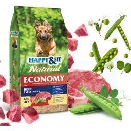 Happy&Fit Natural Economy Adult with Beef, Poultry & Vegetables (12 + 2 kg) 14kg