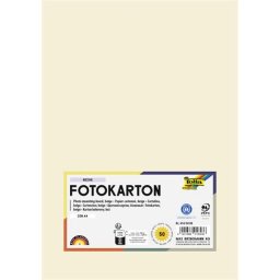 FOLIA Dekorkarton, 2 oldalas, A4, 300 g, 50 lap, FOLIA, bézs
