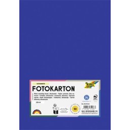 FOLIA Dekorkarton, 2 oldalas, A4, 300 g, 50 lap, FOLIA, mélykék