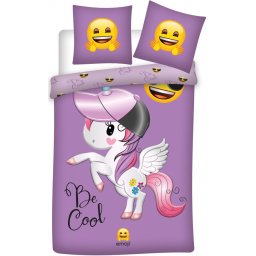 Emoji Unikornis 2 részes Gyermek Ágynemű-garnitúra 140x200+70x90 cm