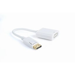 DisplayPort / DVI adapter kábel 0.1m fehér Gembird (A-DPM-DVIF-002-W)